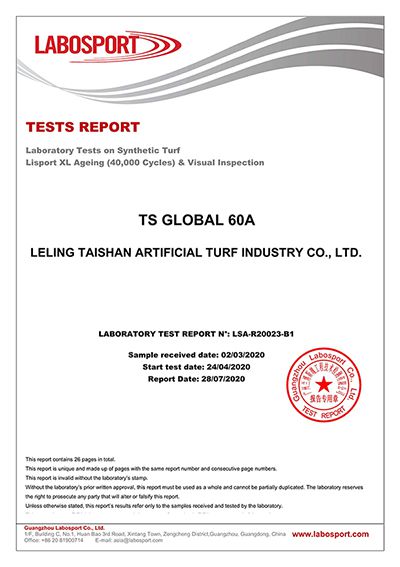 اختبار التآكل Lisport XL (40,000 دورة)، والفحص البصري